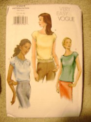 7304 EZ VOG PULLOVER BLOUSE ELASTIC OR NOT PATTERN 12-16